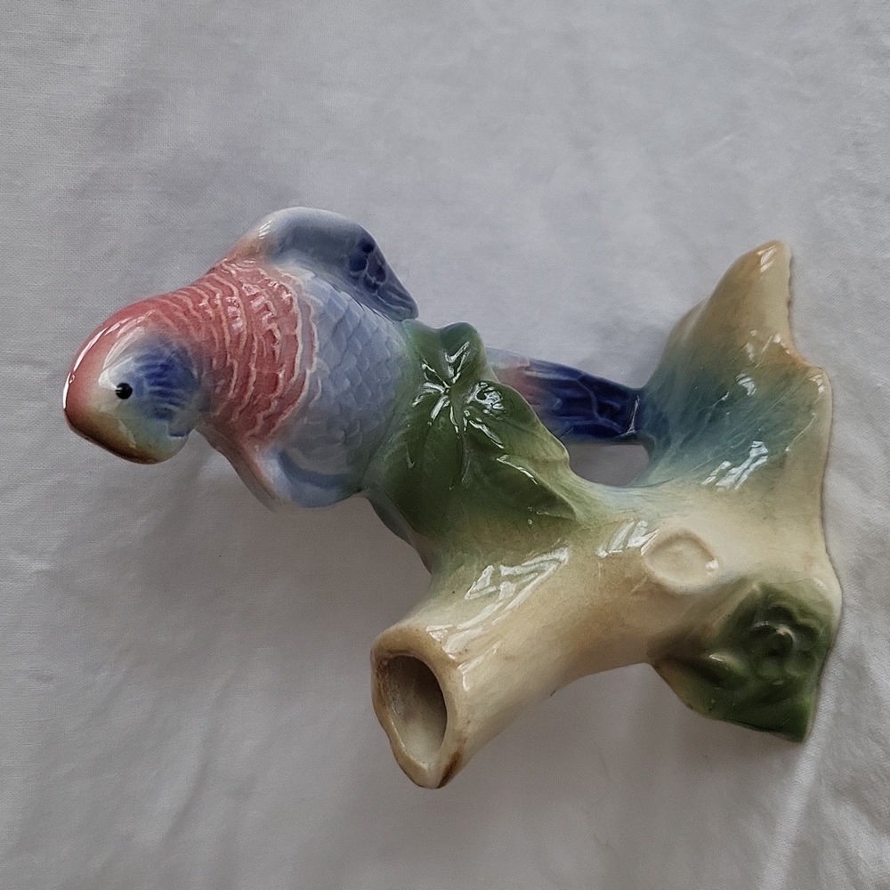 Vintage Copley Parrot Bud Vase